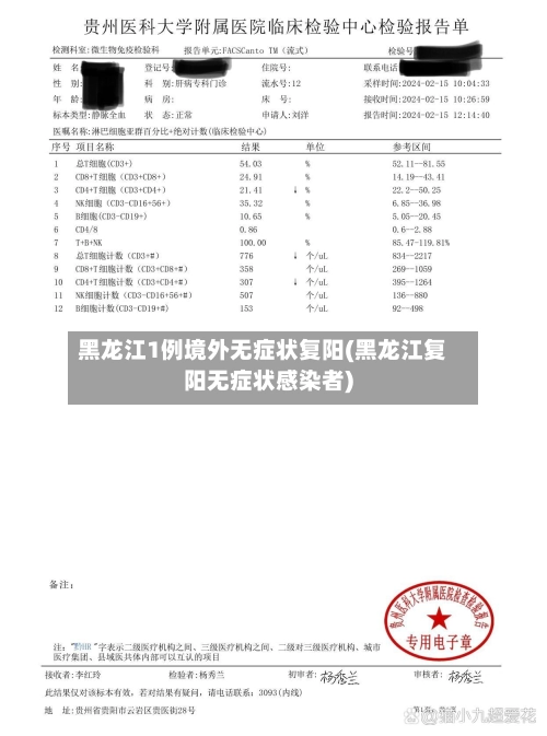 黑龙江1例境外无症状复阳(黑龙江复阳无症状感染者)