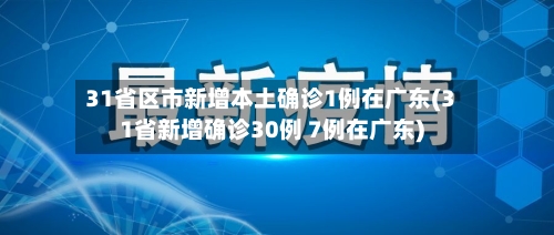 31省区市新增本土确诊1例在广东(31省新增确诊30例 7例在广东)-第3张图片
