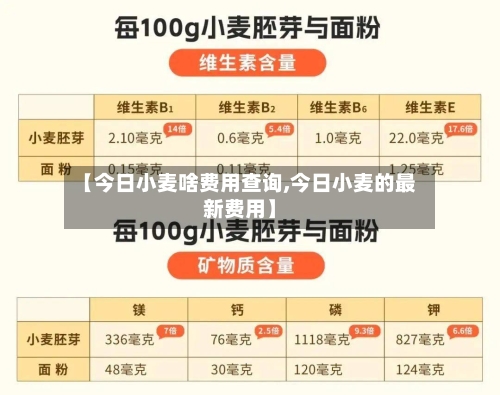 【今日小麦啥费用查询,今日小麦的最新费用】