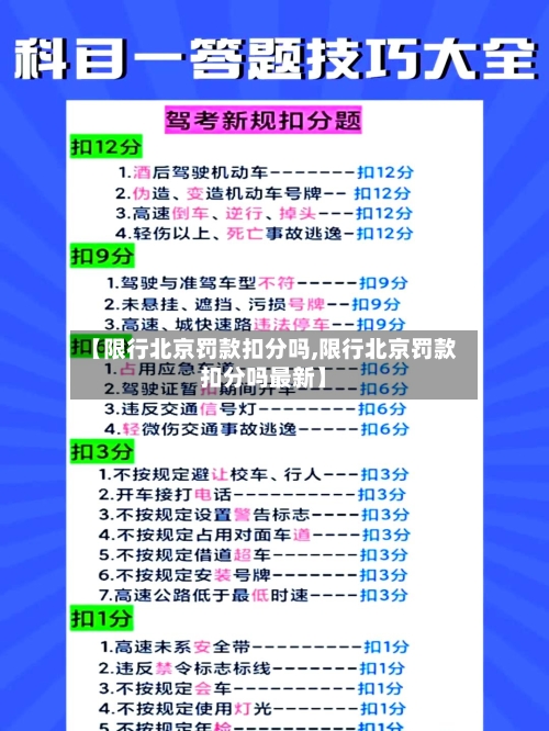 【限行北京罚款扣分吗,限行北京罚款扣分吗最新】