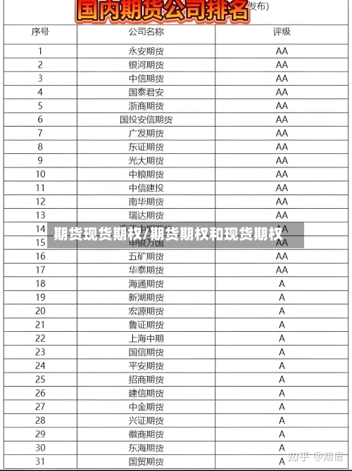 期货现货期权/期货期权和现货期权