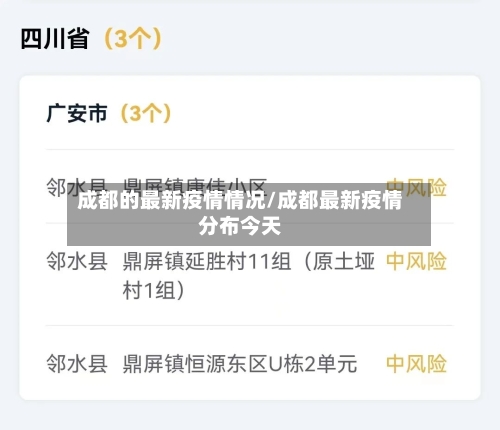 成都的最新疫情情况/成都最新疫情分布今天