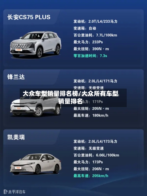 大众车型销量排名榜/大众所有车型销量排名-第2张图片