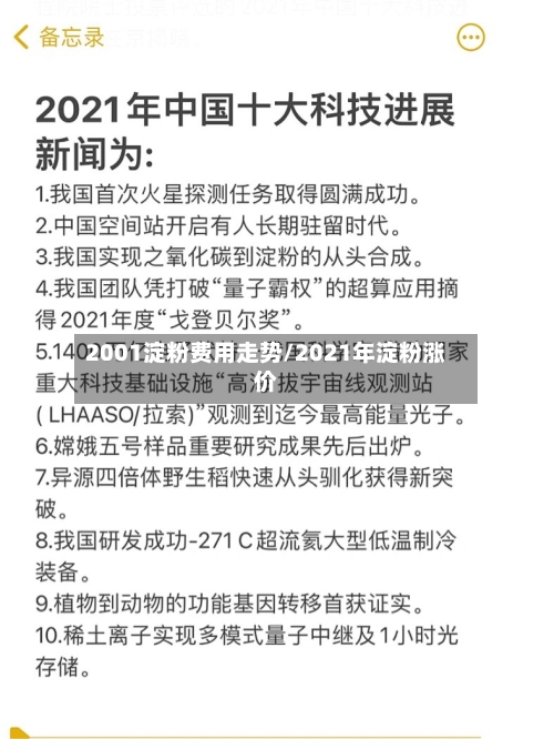 2001淀粉费用走势/2021年淀粉涨价-第2张图片