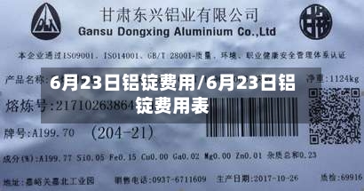 6月23日铝锭费用/6月23日铝锭费用表