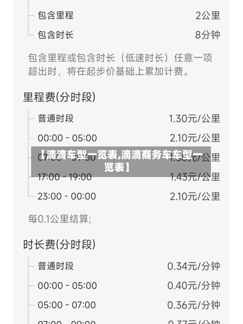 【滴滴车型一览表,滴滴商务车车型一览表】