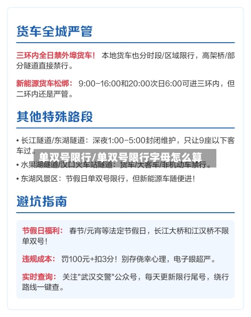 单双号限行/单双号限行字母怎么算
