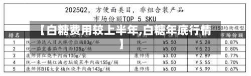 【白糖费用较上半年,白糖年底行情】-第2张图片