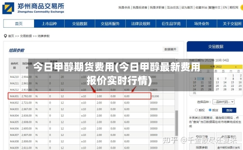 今日甲醇期货费用(今日甲醇最新费用报价实时行情)-第2张图片