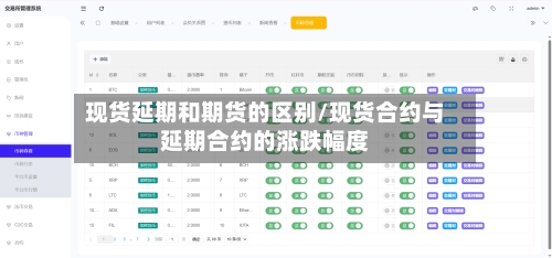 现货延期和期货的区别/现货合约与延期合约的涨跌幅度