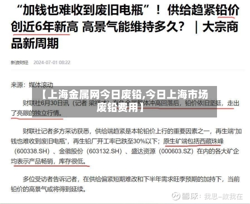 【上海金属网今日废铅,今日上海市场废铅费用】-第2张图片