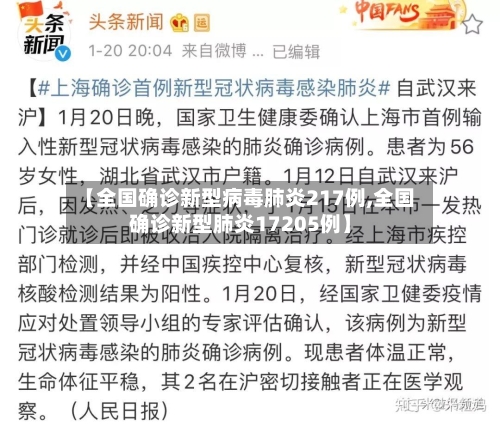 【全国确诊新型病毒肺炎217例,全国确诊新型肺炎17205例】-第2张图片