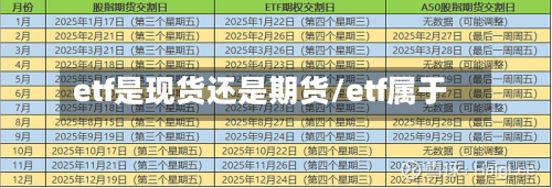 etf是现货还是期货/etf属于-第2张图片