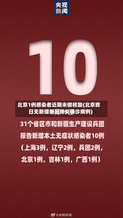 北京1例感染者近期未做核酸(北京昨日无新增新冠肺炎确诊病例)-第2张图片