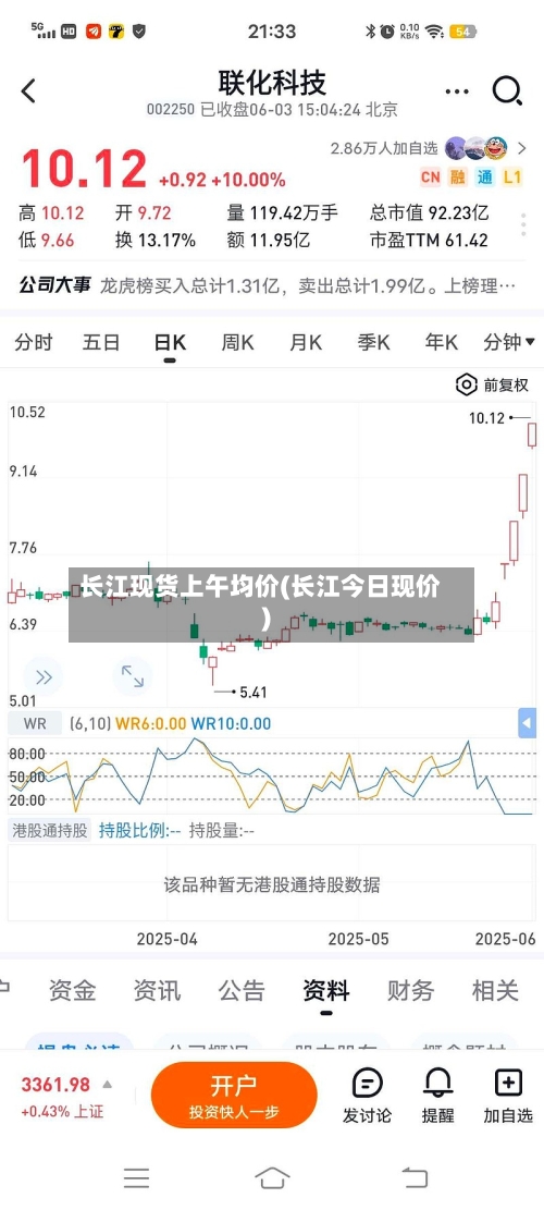 长江现货上午均价(长江今日现价)