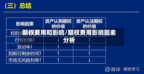 期权费用和影响/期权费用影响因素分析-第2张图片