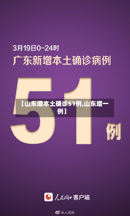 【山东增本土确诊51例,山东增一例】