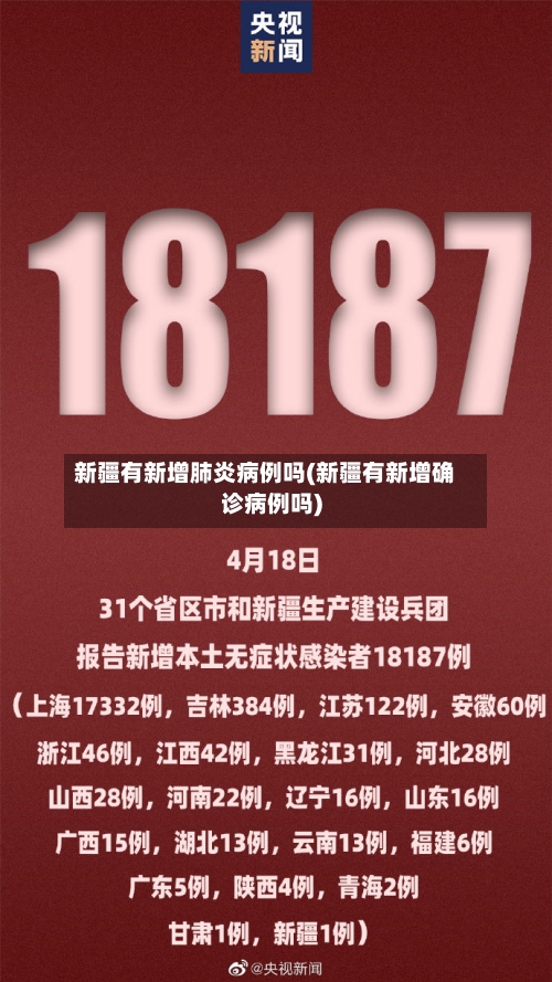 新疆有新增肺炎病例吗(新疆有新增确诊病例吗)-第2张图片