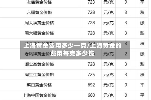 上海黄金费用多少一克/上海黄金的费用每克多少钱