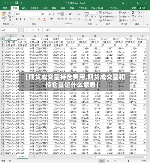 【期货成交量持仓费用,期货成交量和持仓量是什么意思】-第2张图片