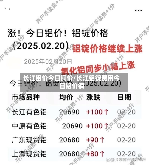 长江铝价今日铜价/长江铝锭费用今日铝价铜-第3张图片