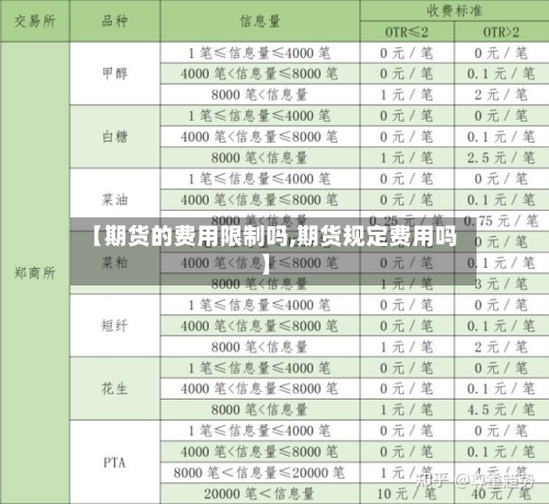 【期货的费用限制吗,期货规定费用吗】-第3张图片