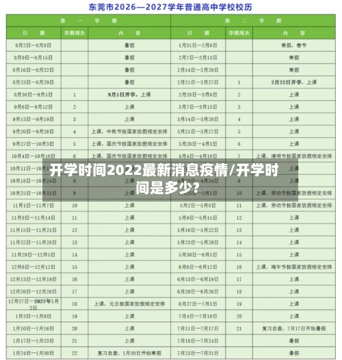 开学时间2022最新消息疫情/开学时间是多少?