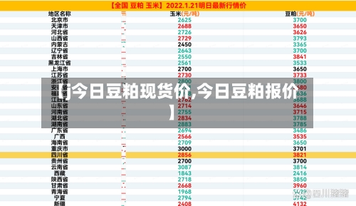 【j今日豆粕现货价,今日豆粕报价】