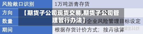 【期货子公司现货交易,期货子公司管理暂行办法】-第2张图片