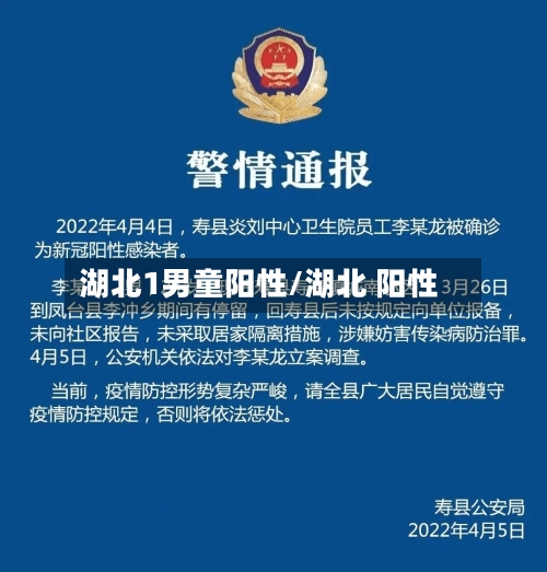 湖北1男童阳性/湖北 阳性-第3张图片
