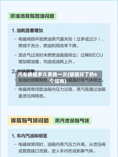 汽车碳罐多久更换一次(碳罐坏了的6个征兆)