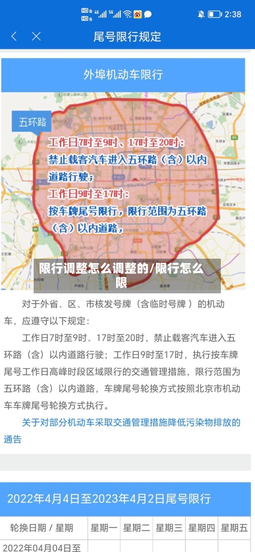 限行调整怎么调整的/限行怎么限