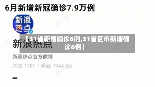 【31省新增确诊6例,31省区市新增确诊6例】