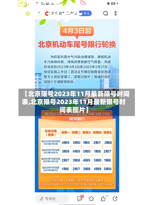 【北京限号2023年11月最新限号时间表,北京限号2023年11月最新限号时间表图片】-第2张图片