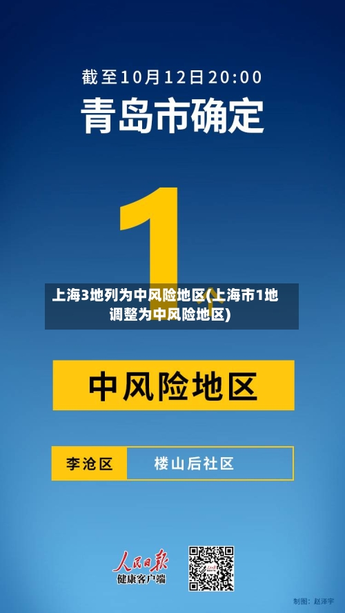 上海3地列为中风险地区(上海市1地调整为中风险地区)-第2张图片