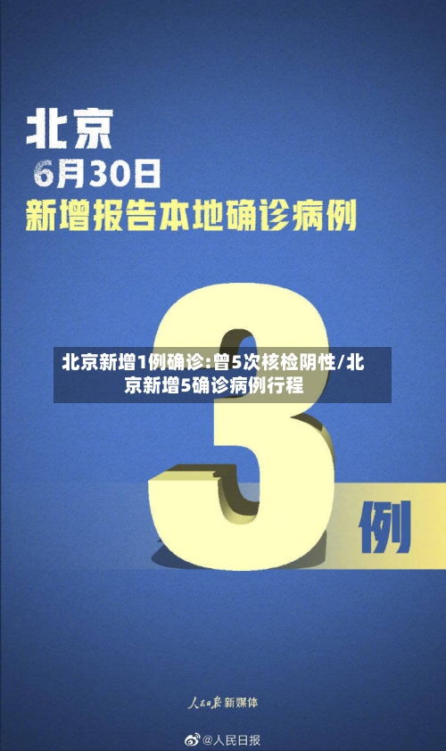 北京新增1例确诊:曾5次核检阴性/北京新增5确诊病例行程-第2张图片