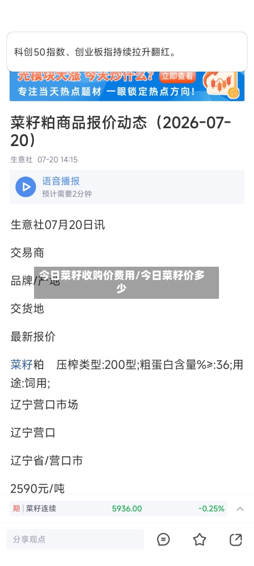 今日菜籽收购价费用/今日菜籽价多少