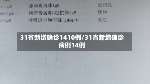 31省新增确诊1410例/31省新增确诊病例14例-第3张图片